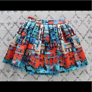 Alice & Olivia Butterfly Paradise Print Box Skirt